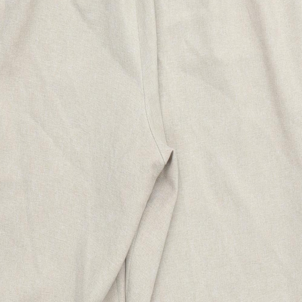 Classic Womens Beige  Polyester Dress Pants Trousers Size 18 L27 in Regular