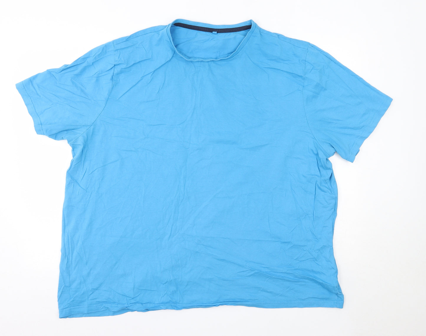 George Mens Blue  Cotton  T-Shirt Size 3XL Round Neck