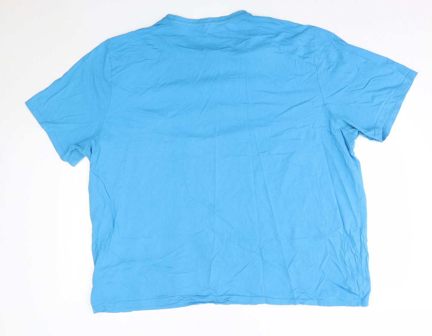 George Mens Blue  Cotton  T-Shirt Size 3XL Round Neck