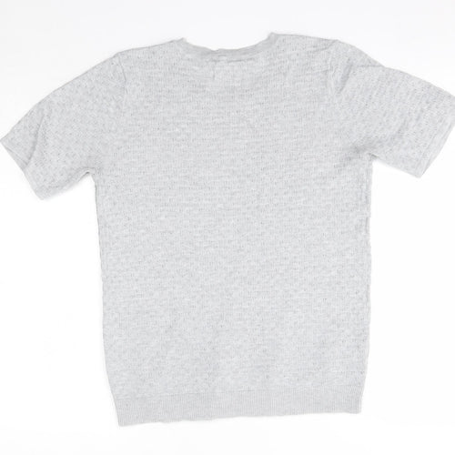 Dorothy Perkins Womens Grey Round Neck  Polyester Pullover Jumper Size 10