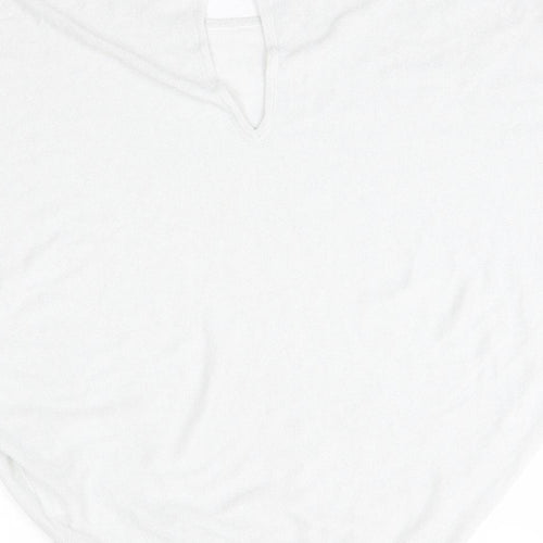 Max Womens Silver Round Neck  Viscose Pullover Jumper Size XS