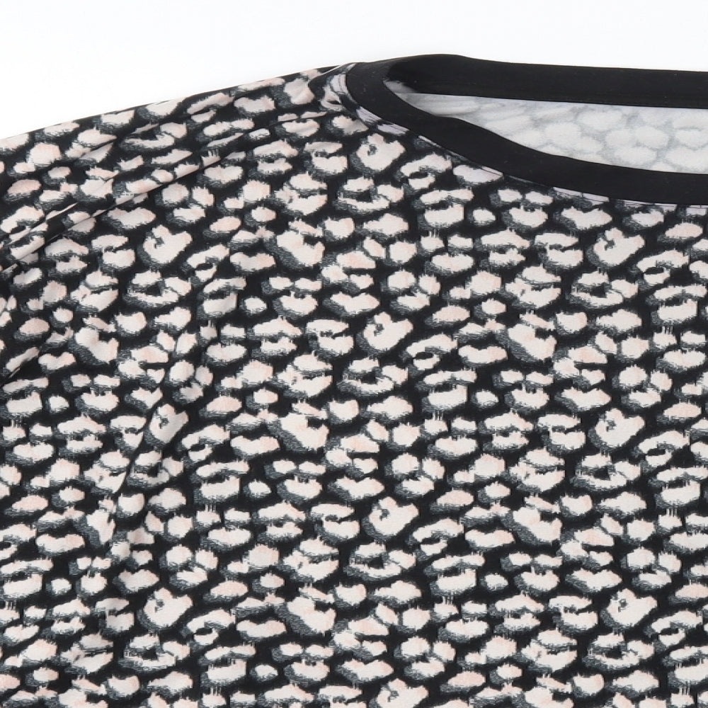 Peacocks Womens Multicoloured Animal Print Polyester Basic Blouse Size 14 Round Neck - Loungewear