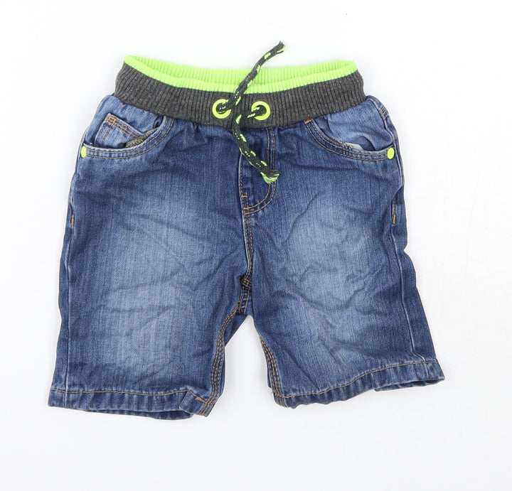 George Baby Blue Cotton Cropped Trousers Size 18-24 Months - Shorts