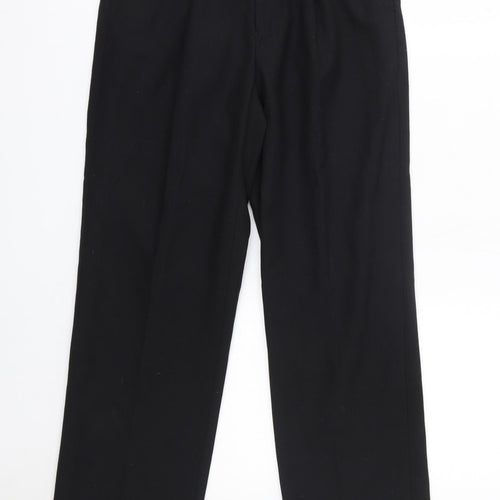 Teflon Mens Black  Polyester Dress Pants Trousers Size 26 in L26 in Regular