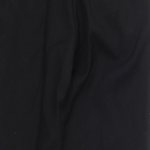 Teflon Mens Black  Polyester Dress Pants Trousers Size 26 in L26 in Regular