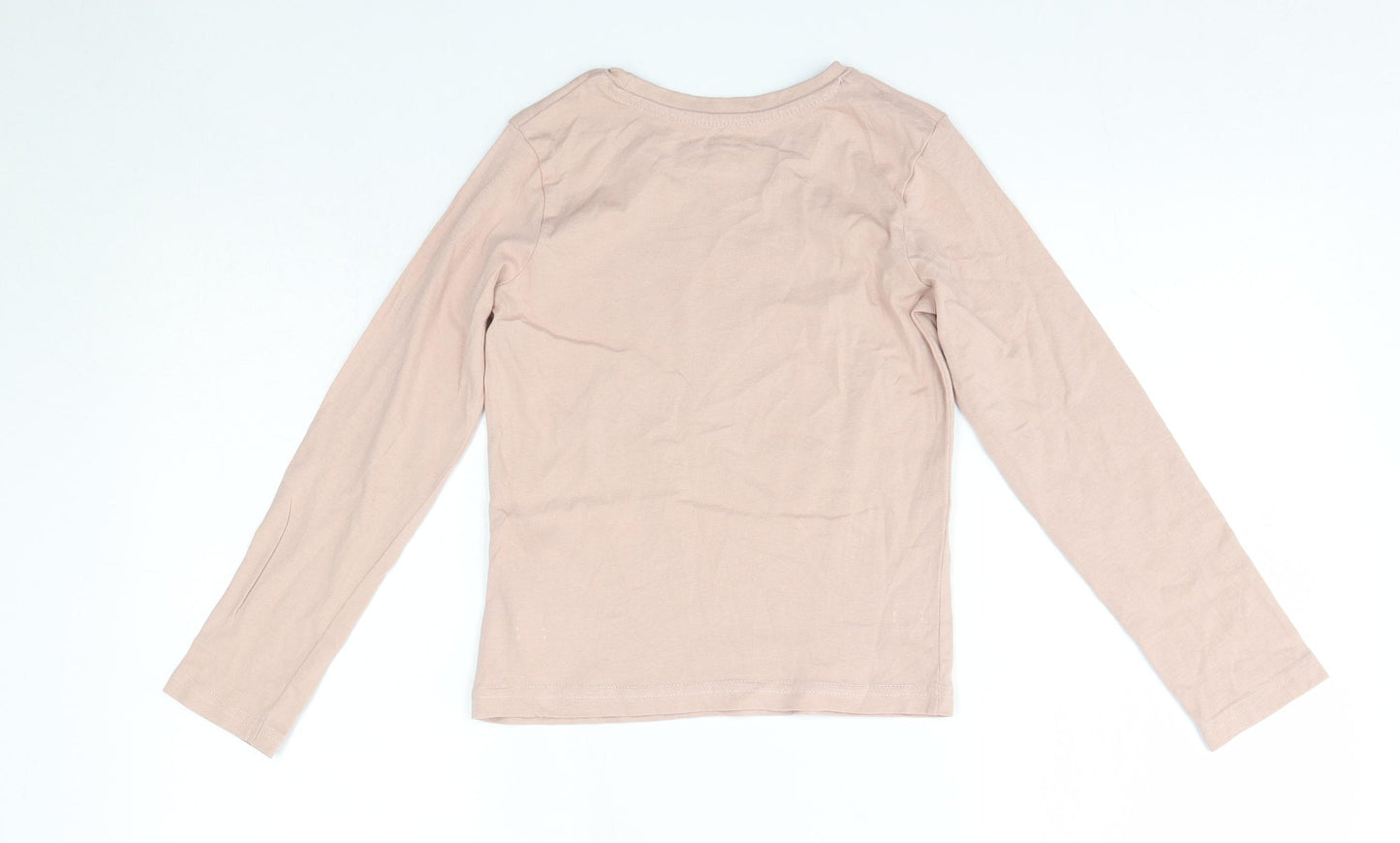 Primark Girls Brown  100% Cotton Basic Casual Size 7-8 Years Round Neck