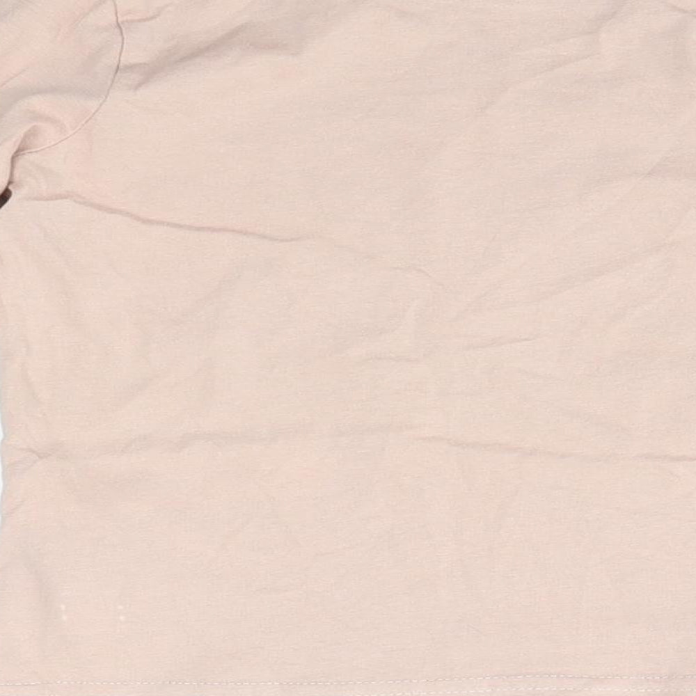 Primark Girls Brown  100% Cotton Basic Casual Size 7-8 Years Round Neck