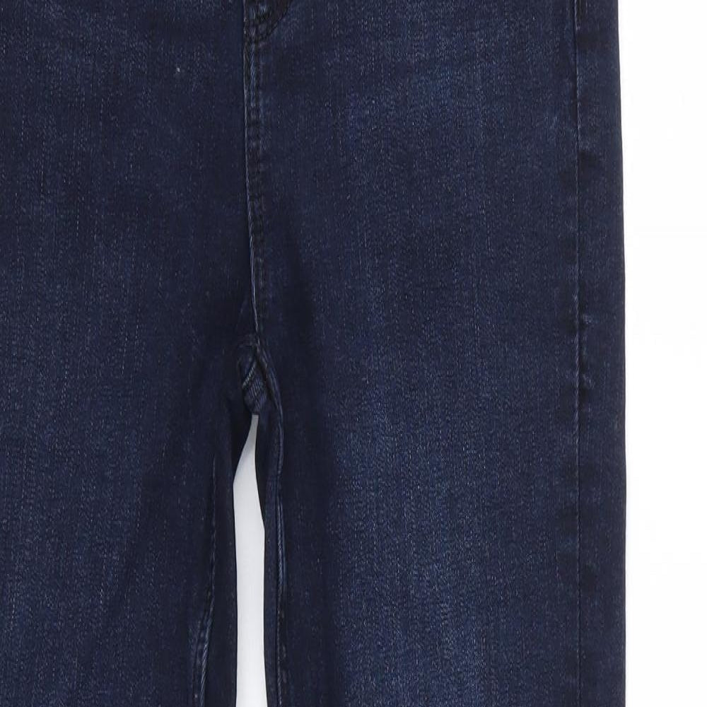 M&S Womens Blue  Cotton Flared Jeans Size 8 L29 in Slim