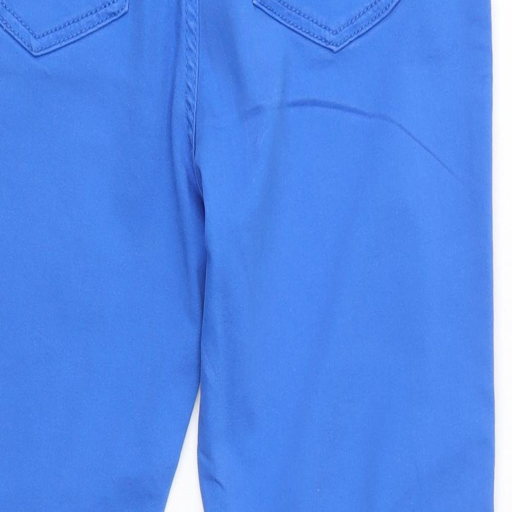 M&S Womens Blue  Cotton Cropped Jeans Size 10 L20 in Regular