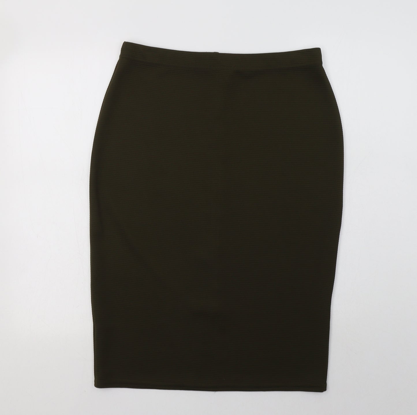 Primark Womens Green  Polyester Straight & Pencil Skirt Size 16   Zip