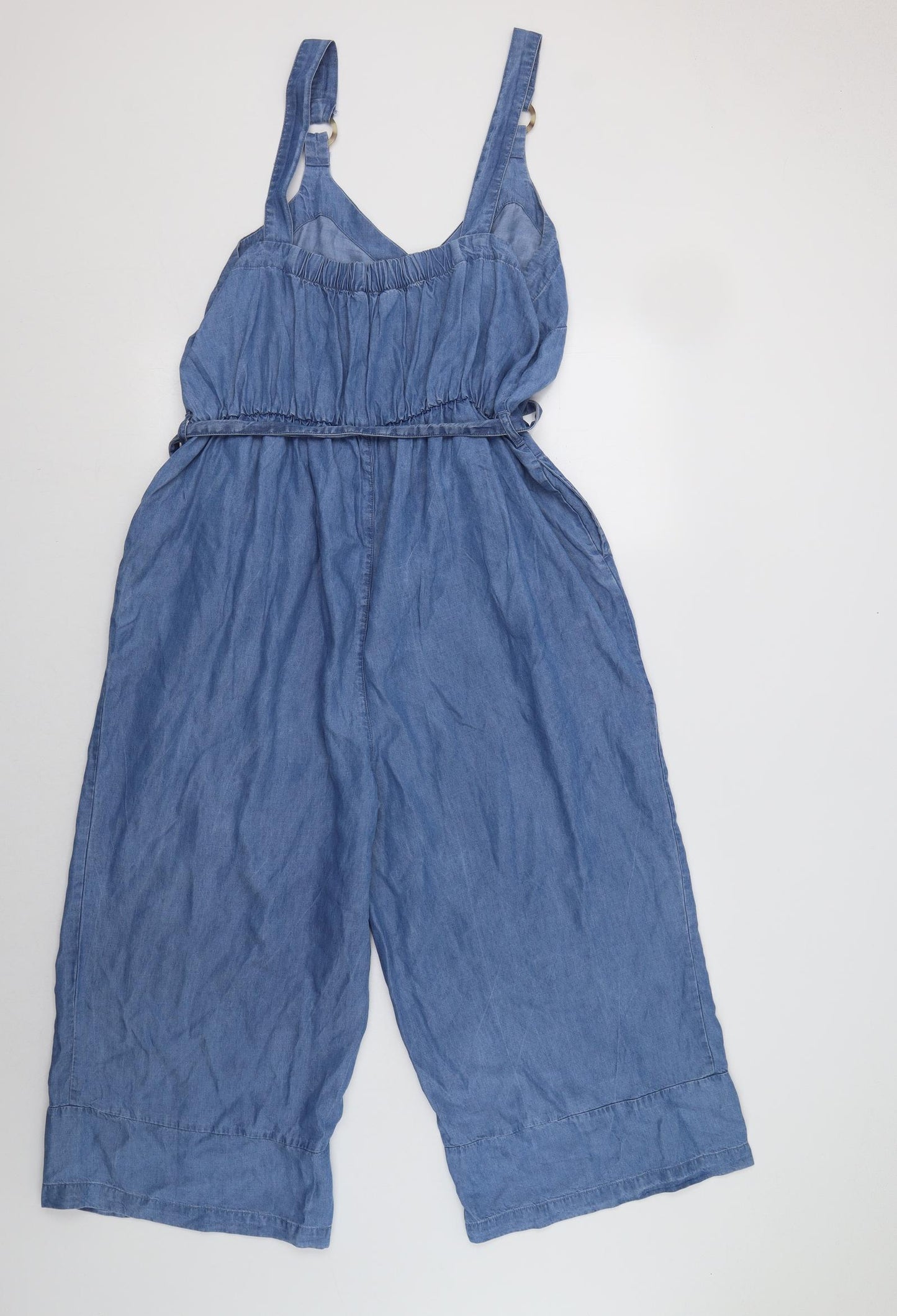 F&DF Womens Blue  Lyocell Jumpsuit One-Piece Size 18 L23 in