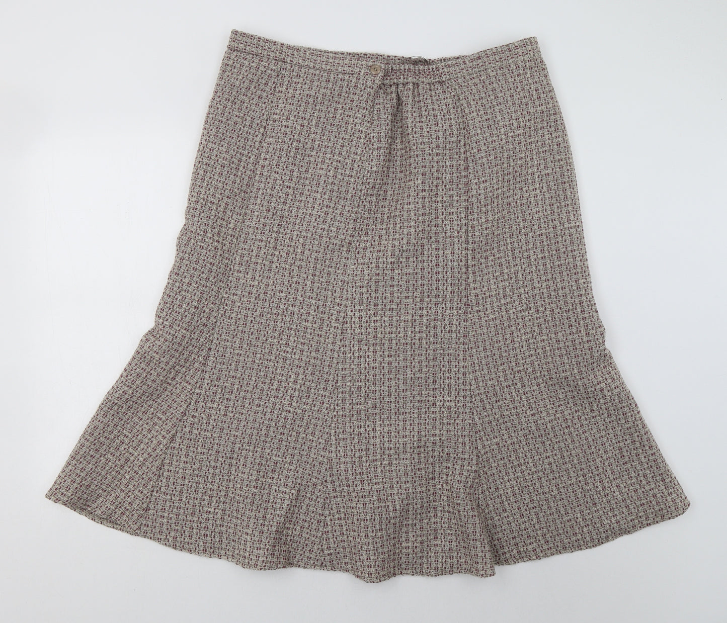 Eastex Womens Beige  Acrylic A-Line Skirt Size 20   Button
