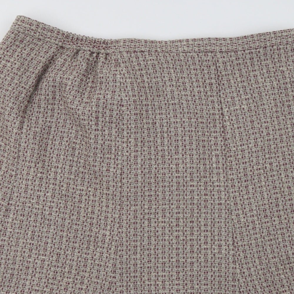 Eastex Womens Beige  Acrylic A-Line Skirt Size 20   Button