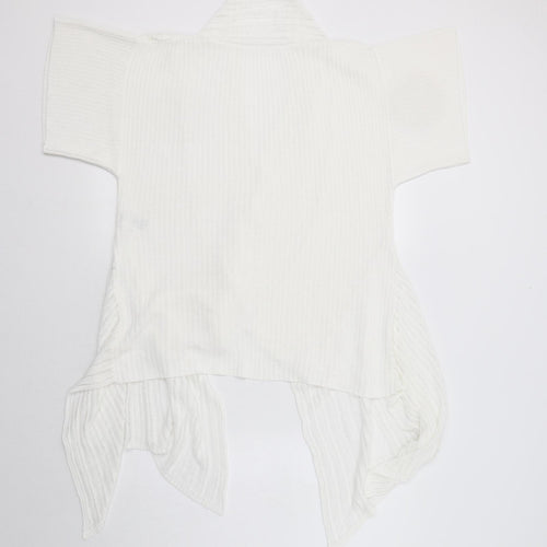 M&S Womens White V-Neck  Viscose Cardigan Jumper Size 12