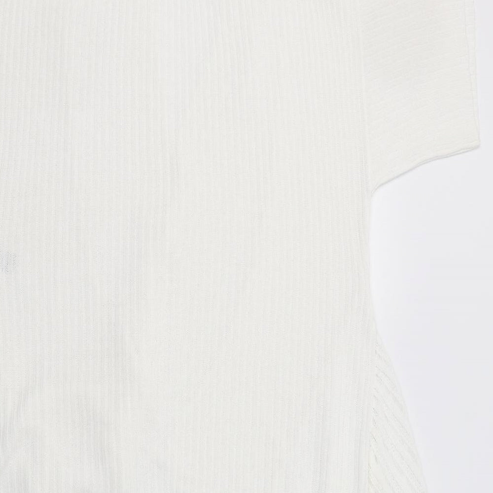 M&S Womens White V-Neck  Viscose Cardigan Jumper Size 12