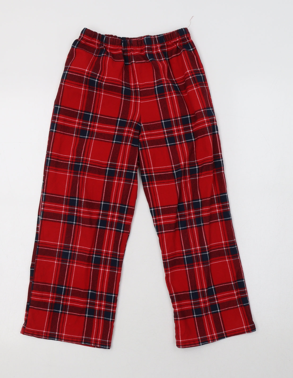 Peacocs Girls Red Check Polyester  Pyjama Pants Size 8-9 Years