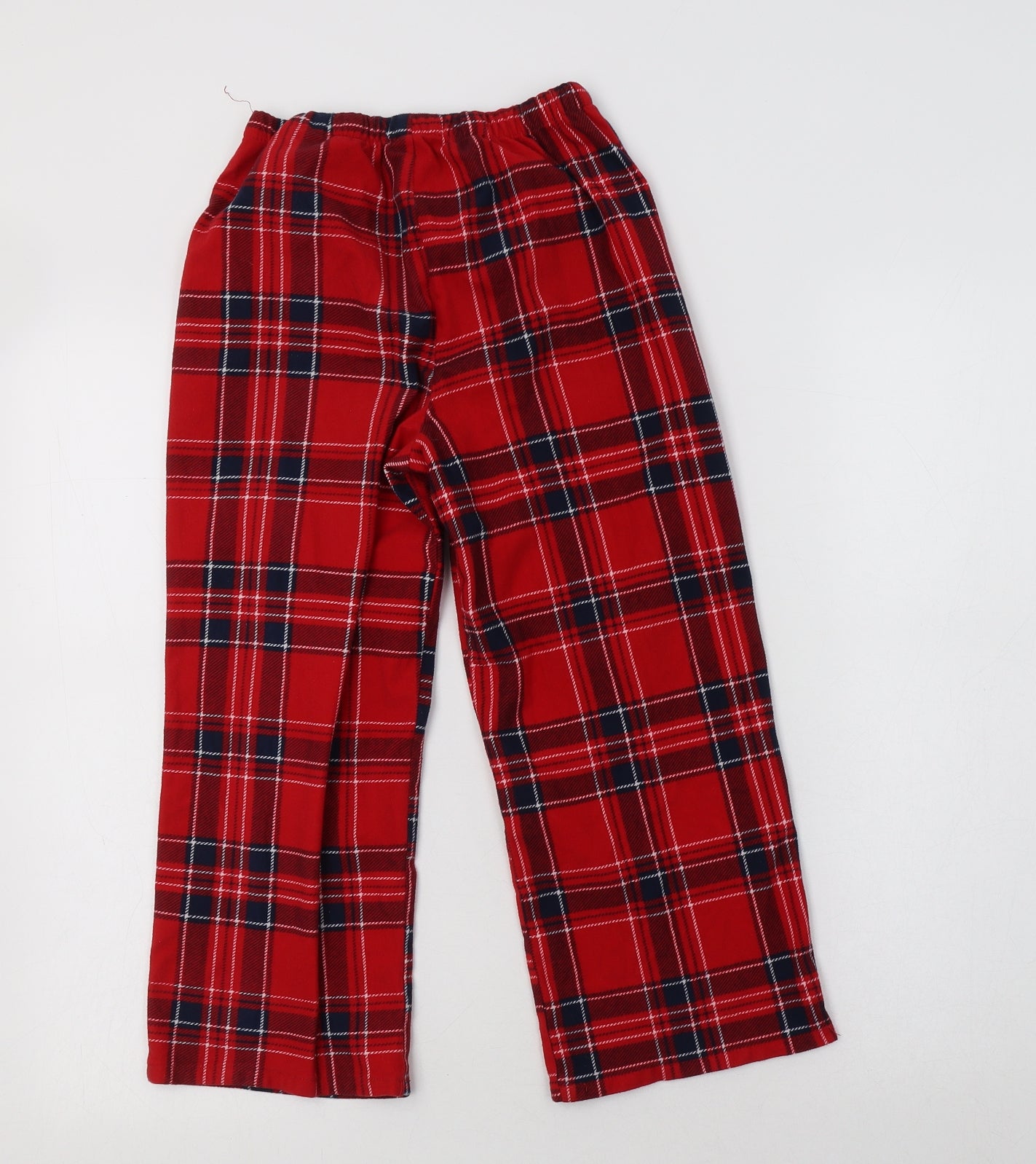 Peacocs Girls Red Check Polyester  Pyjama Pants Size 8-9 Years