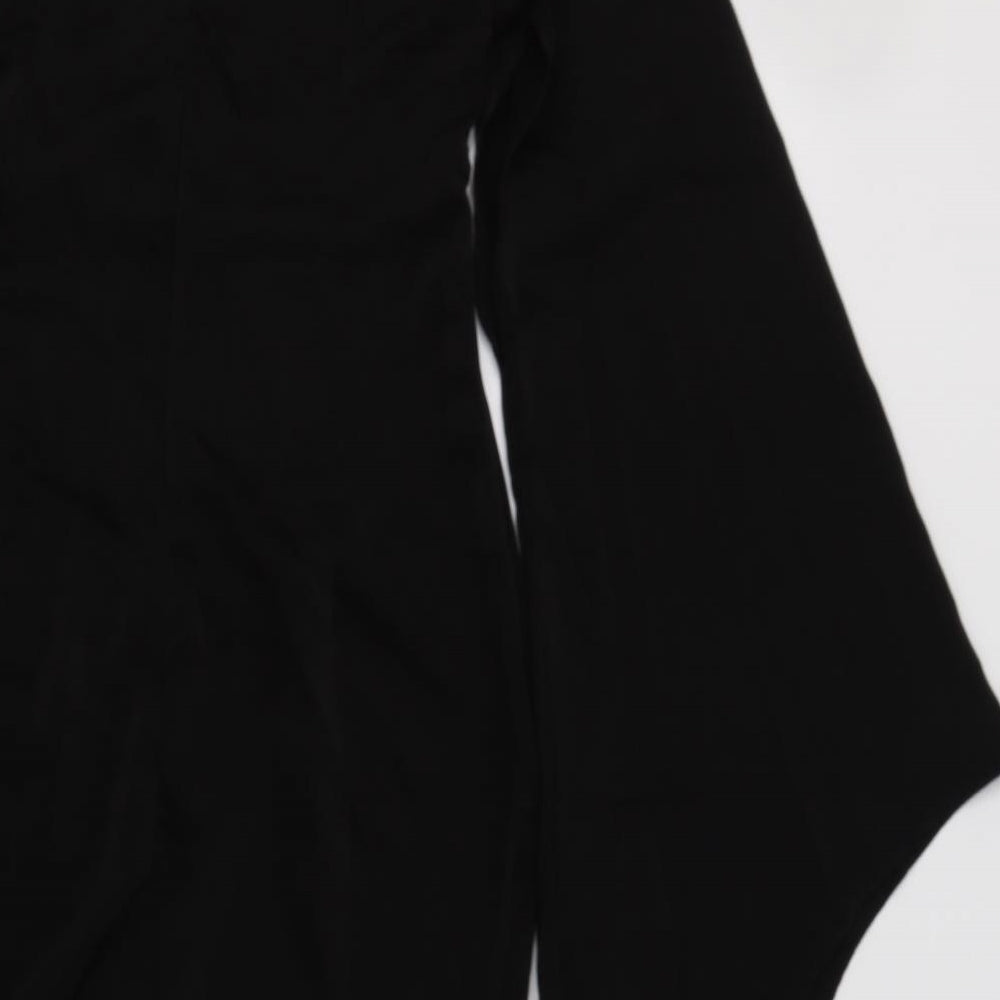 Chic Me Womens Black  Cotton Bodycon  Size L  One Shoulder Zip