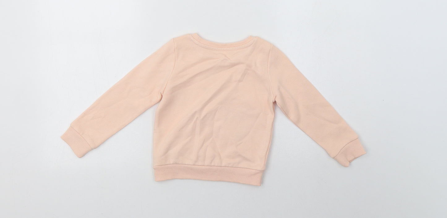 Nutmeg Girls Pink  Cotton Pullover Sweatshirt Size 2-3 Years   - Unicorn