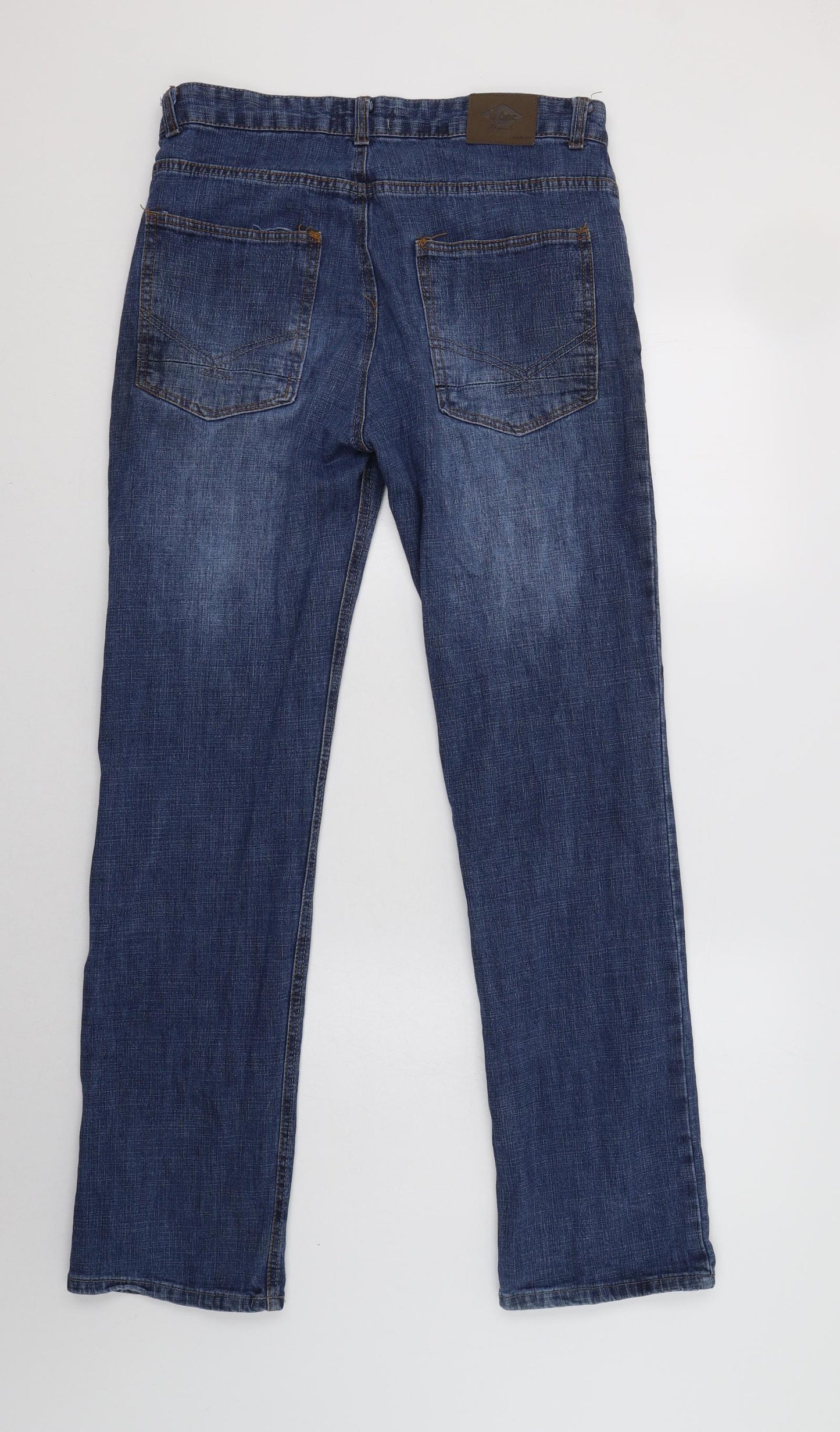 Lee Cooper Mens Blue  Cotton Straight Jeans Size 30 L32 in Regular Button