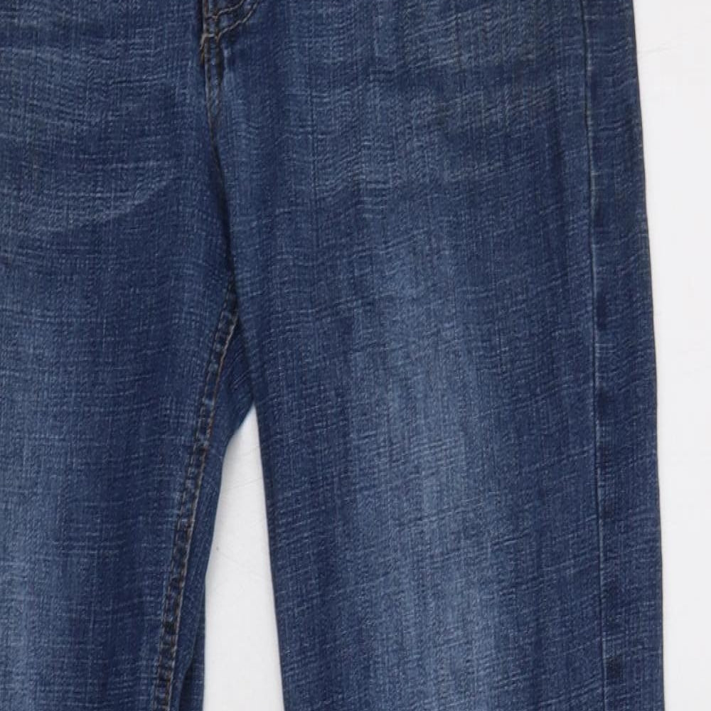 Lee Cooper Mens Blue  Cotton Straight Jeans Size 30 L32 in Regular Button