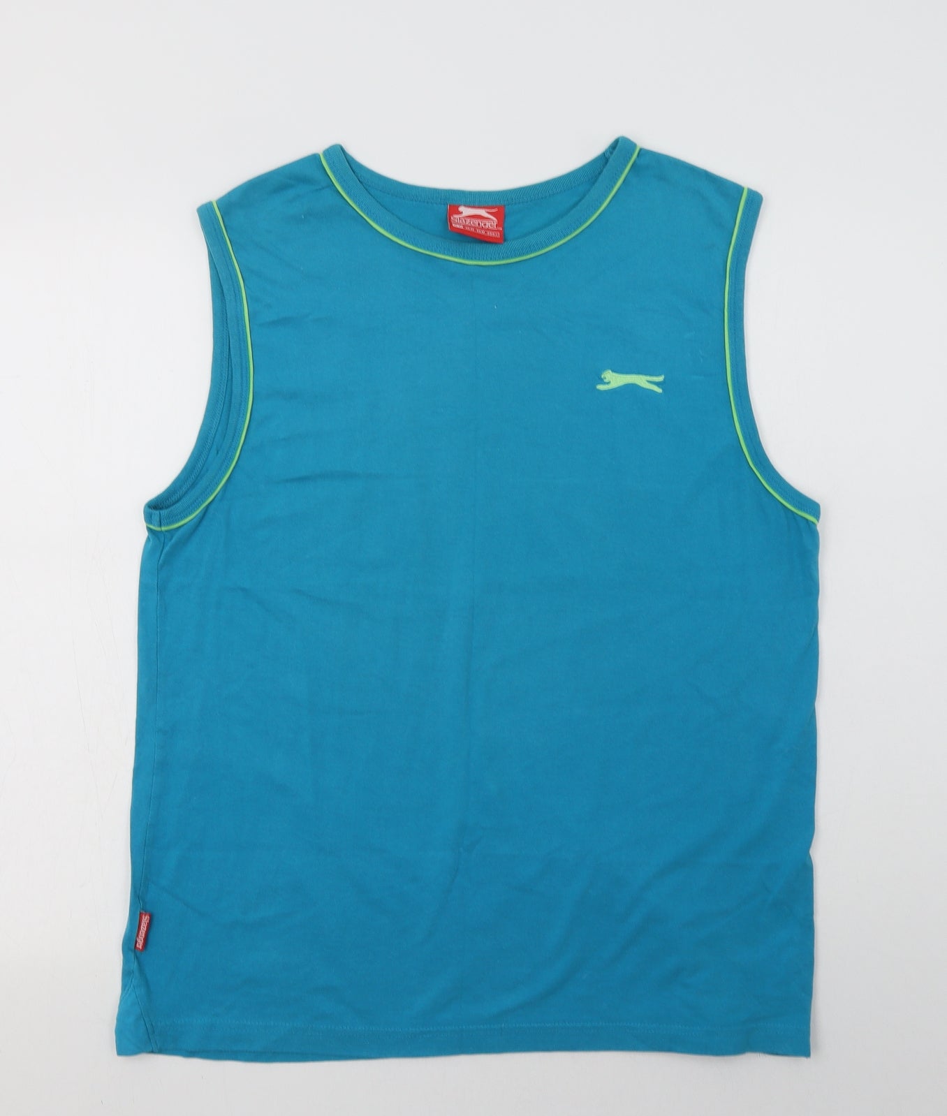 Slazenger Mens Blue  Cotton  T-Shirt Size M Crew Neck