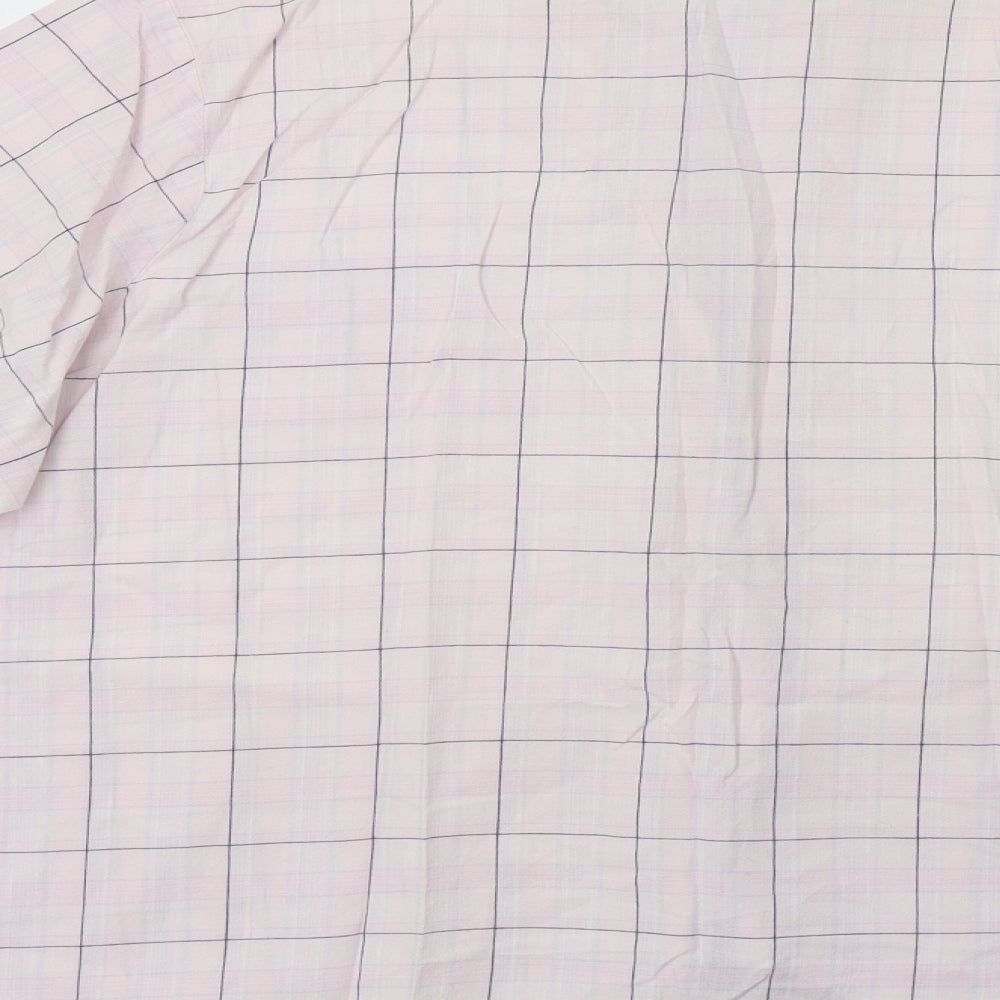 F&F` Womens Pink Check Cotton Top Pyjama Top Size 20  Button