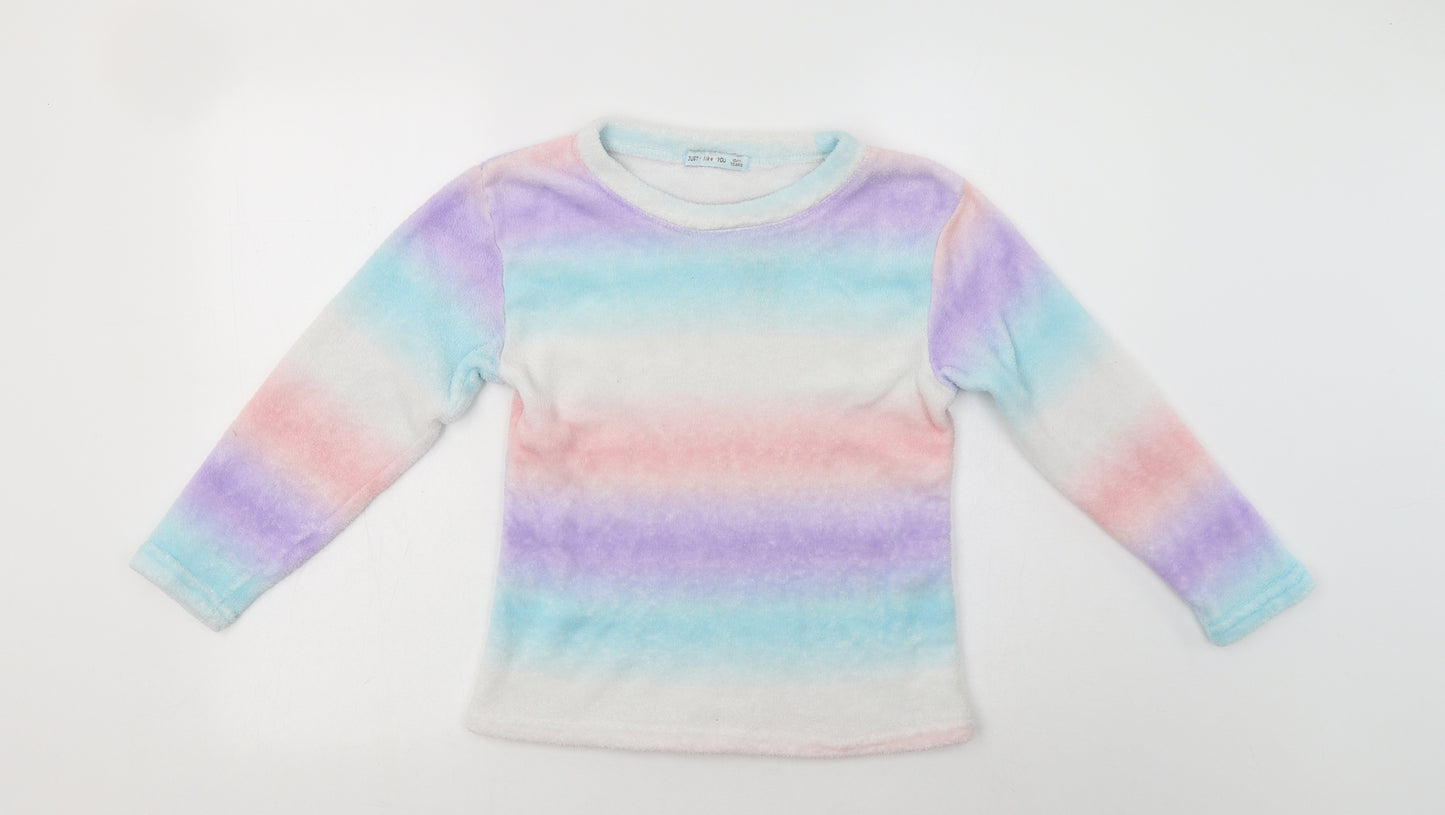 B&M Girls Multicoloured Batik Polyester Top Pyjama Top Size 10-11 Years