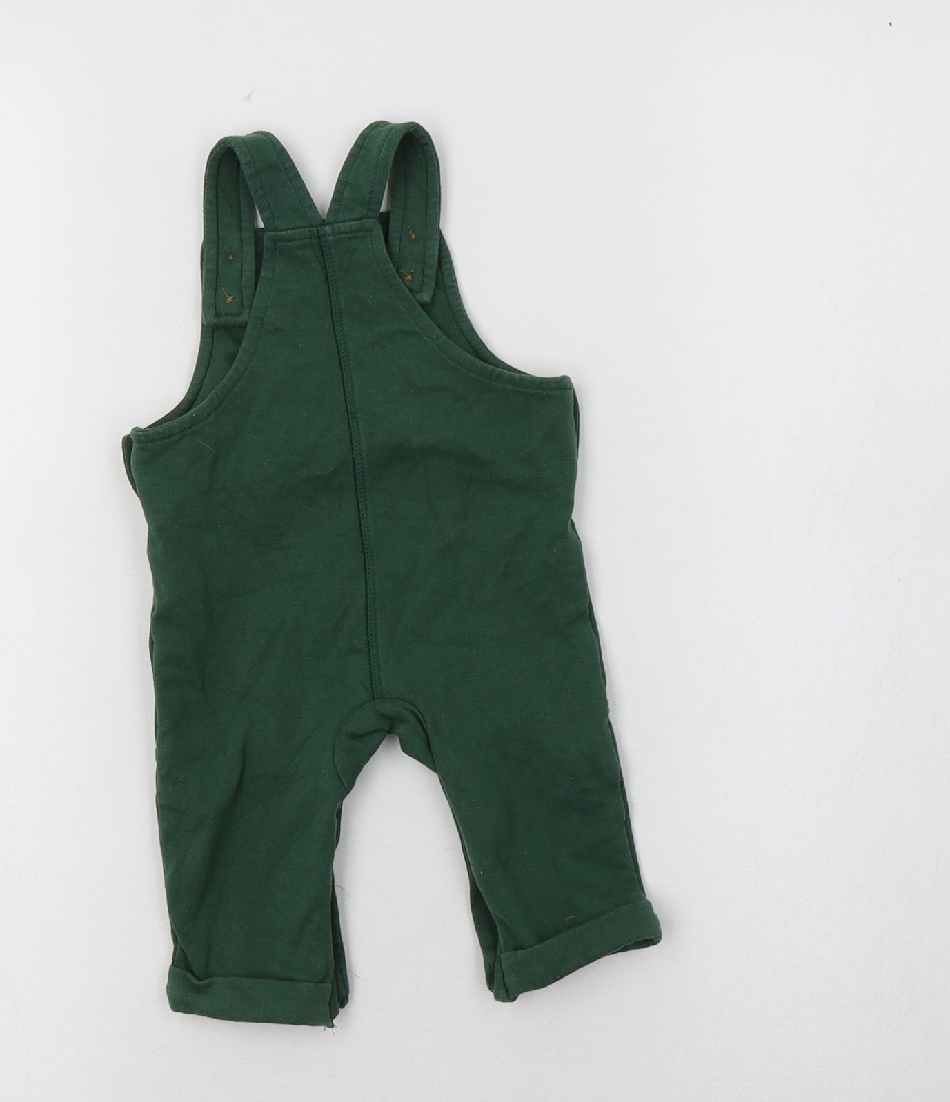 M&S Baby Green  Cotton Jogger Trousers Size 0-3 Months  Snap