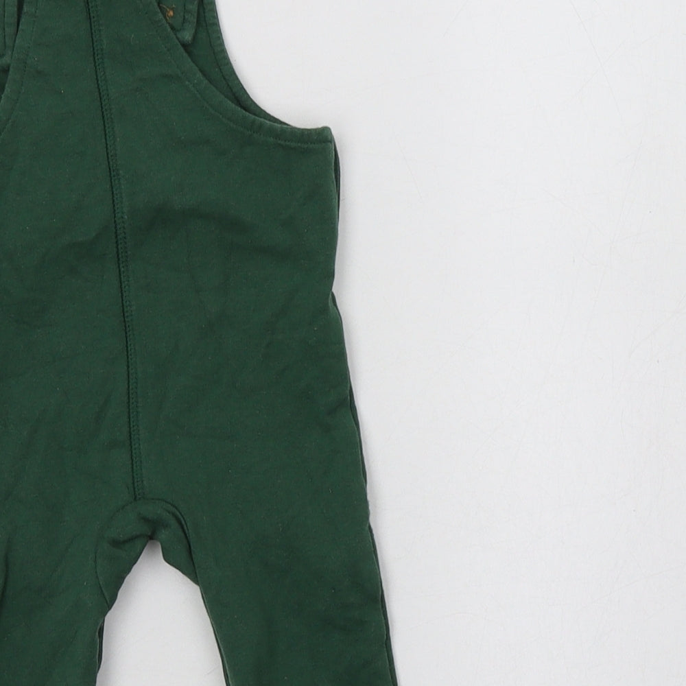 M&S Baby Green  Cotton Jogger Trousers Size 0-3 Months  Snap