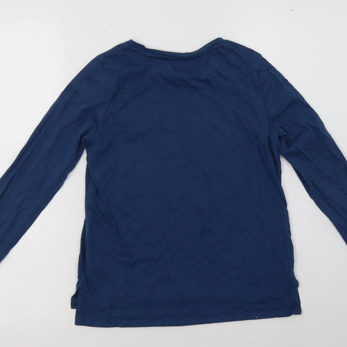Gap Girls Blue  Cotton Basic Polo Size 12 Years Crew Neck
