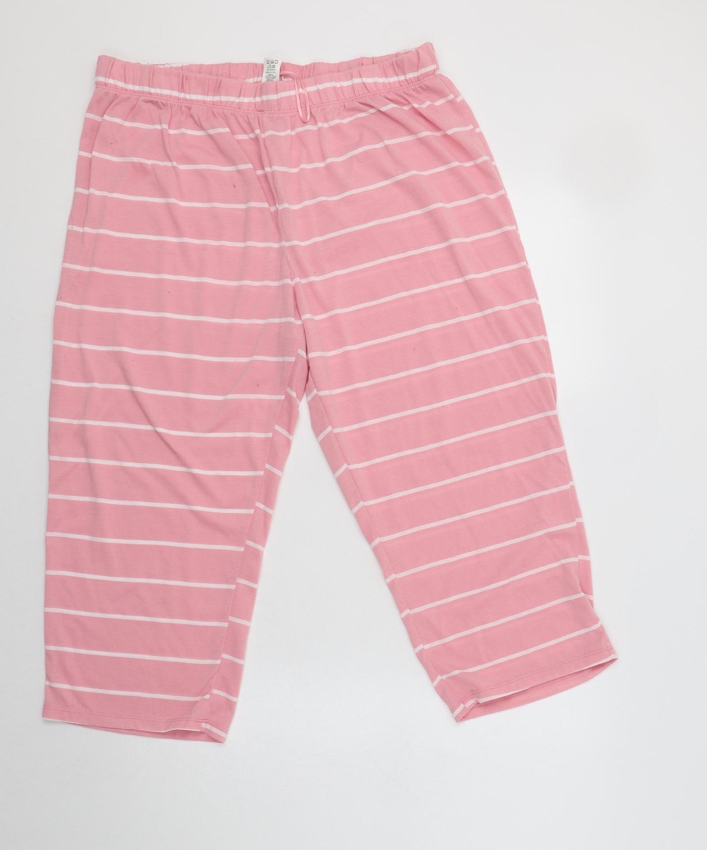 Matalan Womens Pink Striped Polyester  Pyjama Pants Size 18