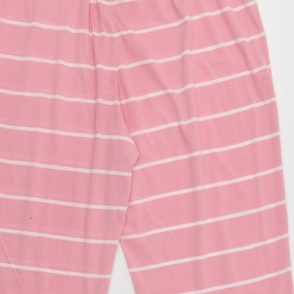 Matalan Womens Pink Striped Polyester  Pyjama Pants Size 18