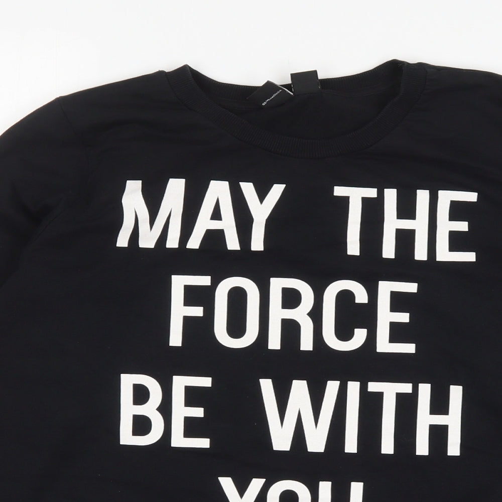 Atmosphere Womens Black  Cotton Pullover Sweatshirt Size 12   - Star Wars