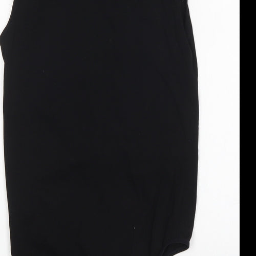 Kata Womens Black  Cotton Bodysuit One-Piece Size M