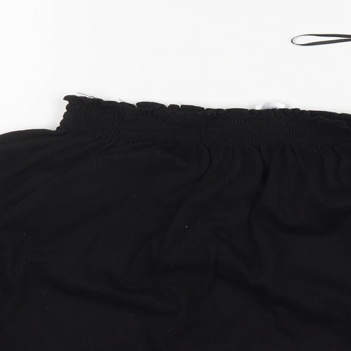 H&M Womens Black  Polyester Basic Blouse Size S Off the Shoulder