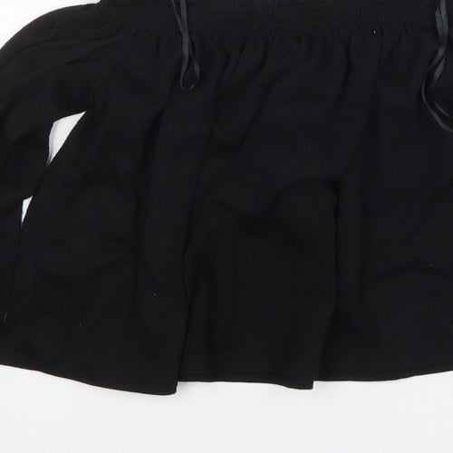 H&M Womens Black  Polyester Basic Blouse Size S Off the Shoulder
