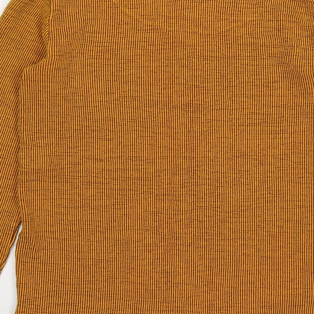 Zara Womens Yellow Round Neck  Viscose Pullover Jumper Size S