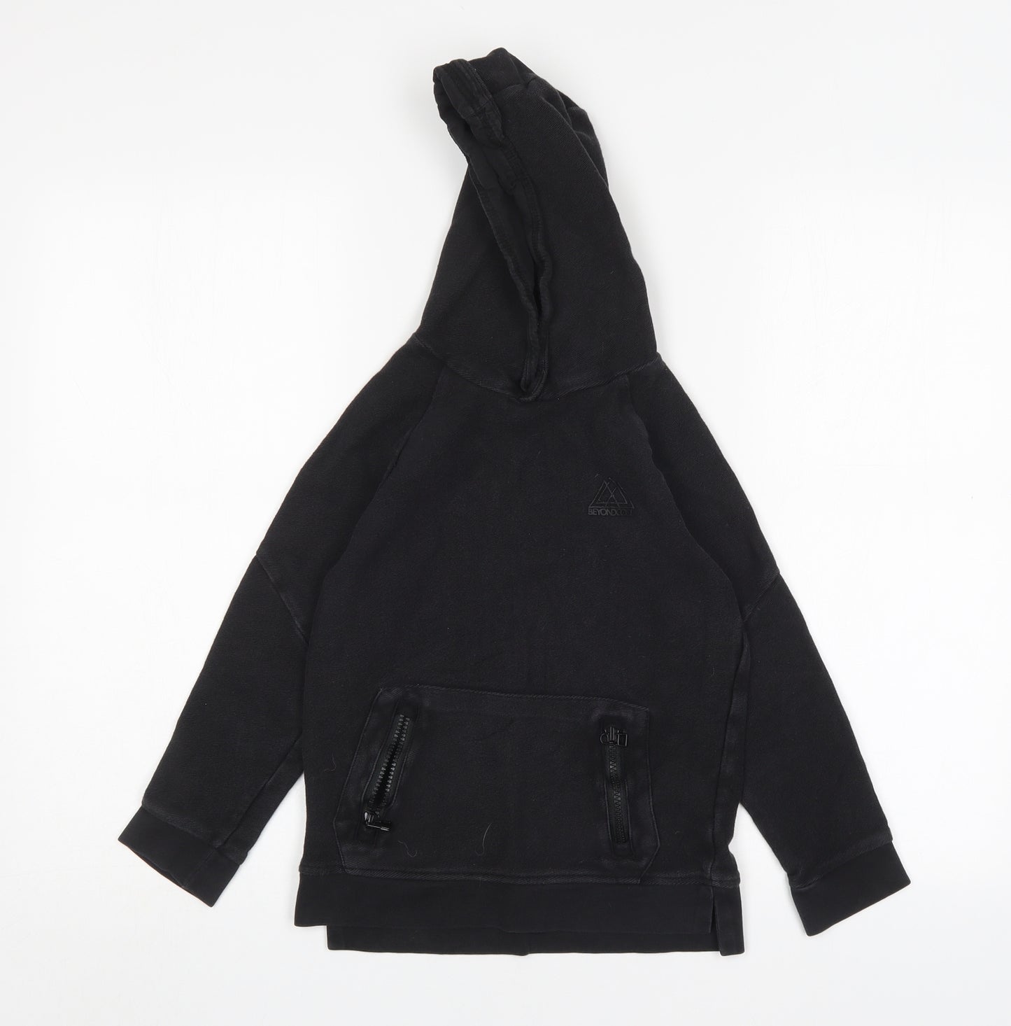 George Boys Black  Cotton Pullover Hoodie Size 8-9 Years