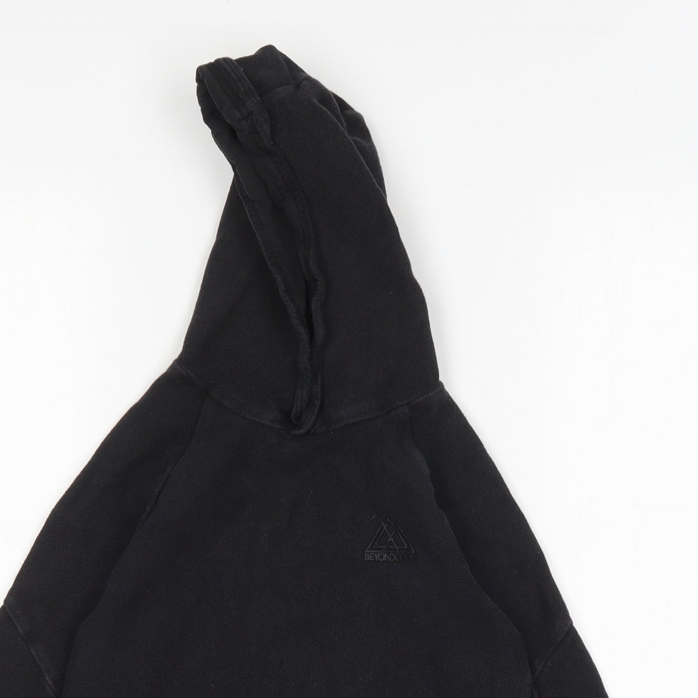 George Boys Black  Cotton Pullover Hoodie Size 8-9 Years