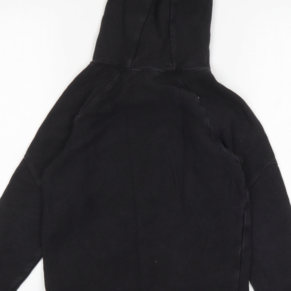 George Boys Black  Cotton Pullover Hoodie Size 8-9 Years