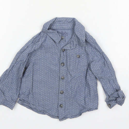 Lullaby Boys Multicoloured Polka Dot Cotton Basic Button-Up Size 9-12 Months Collared