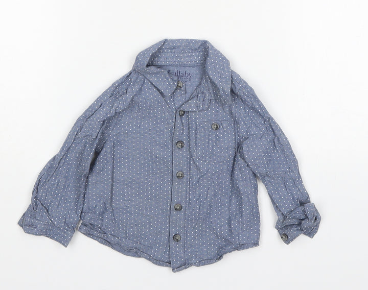Lullaby Boys Multicoloured Polka Dot Cotton Basic Button-Up Size 9-12 Months Collared