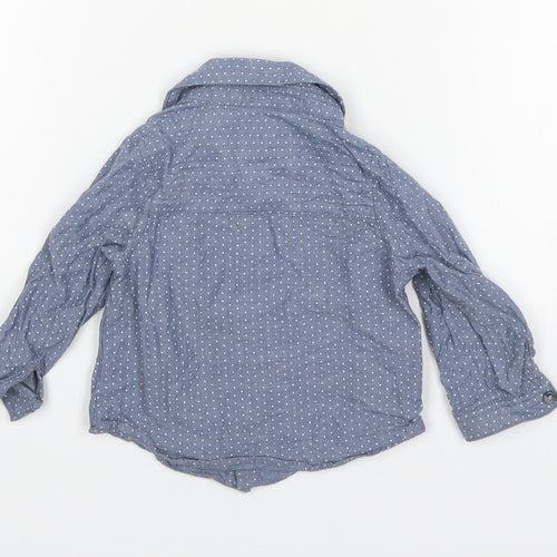 Lullaby Boys Multicoloured Polka Dot Cotton Basic Button-Up Size 9-12 Months Collared