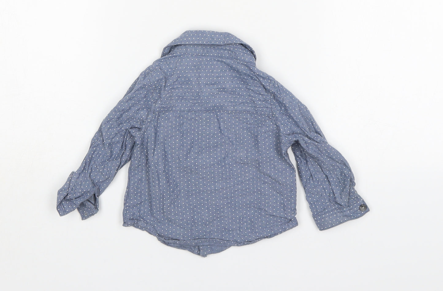 Lullaby Boys Multicoloured Polka Dot Cotton Basic Button-Up Size 9-12 Months Collared