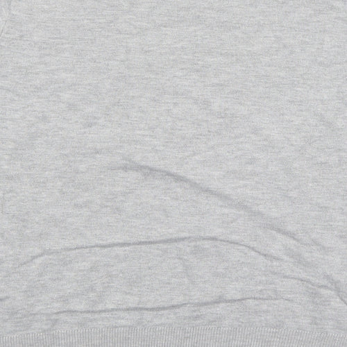 M&S Womens Grey Round Neck  Viscose Pullover Jumper Size 10