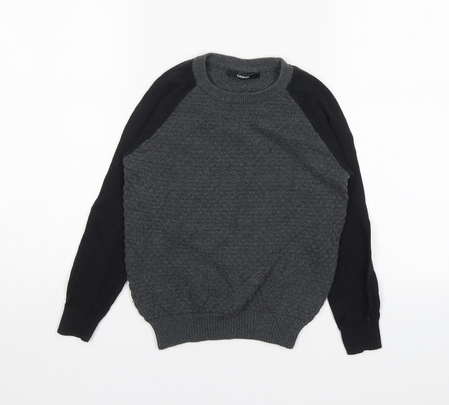 George Boys Multicoloured Round Neck  Cotton Pullover Jumper Size 6-7 Years