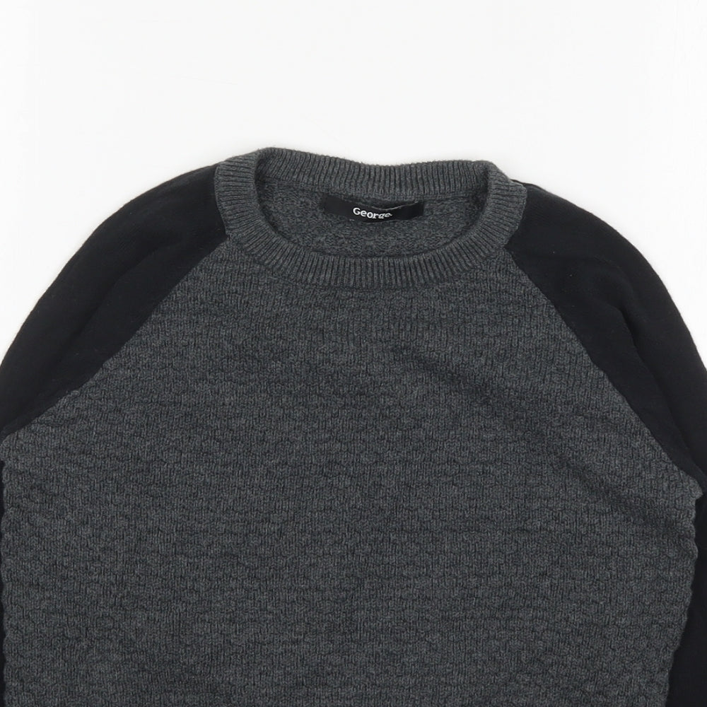 George Boys Multicoloured Round Neck  Cotton Pullover Jumper Size 6-7 Years