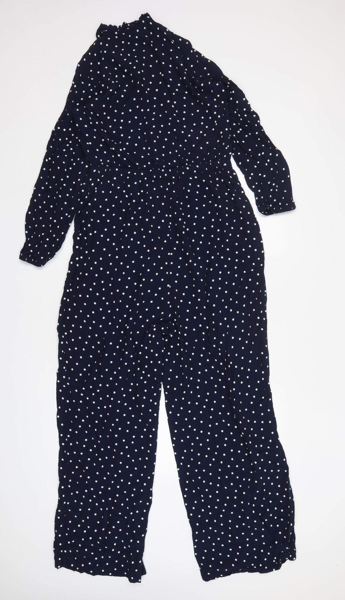 M&S Womens Multicoloured Polka Dot Viscose Jumpsuit One-Piece Size 14 L27 in