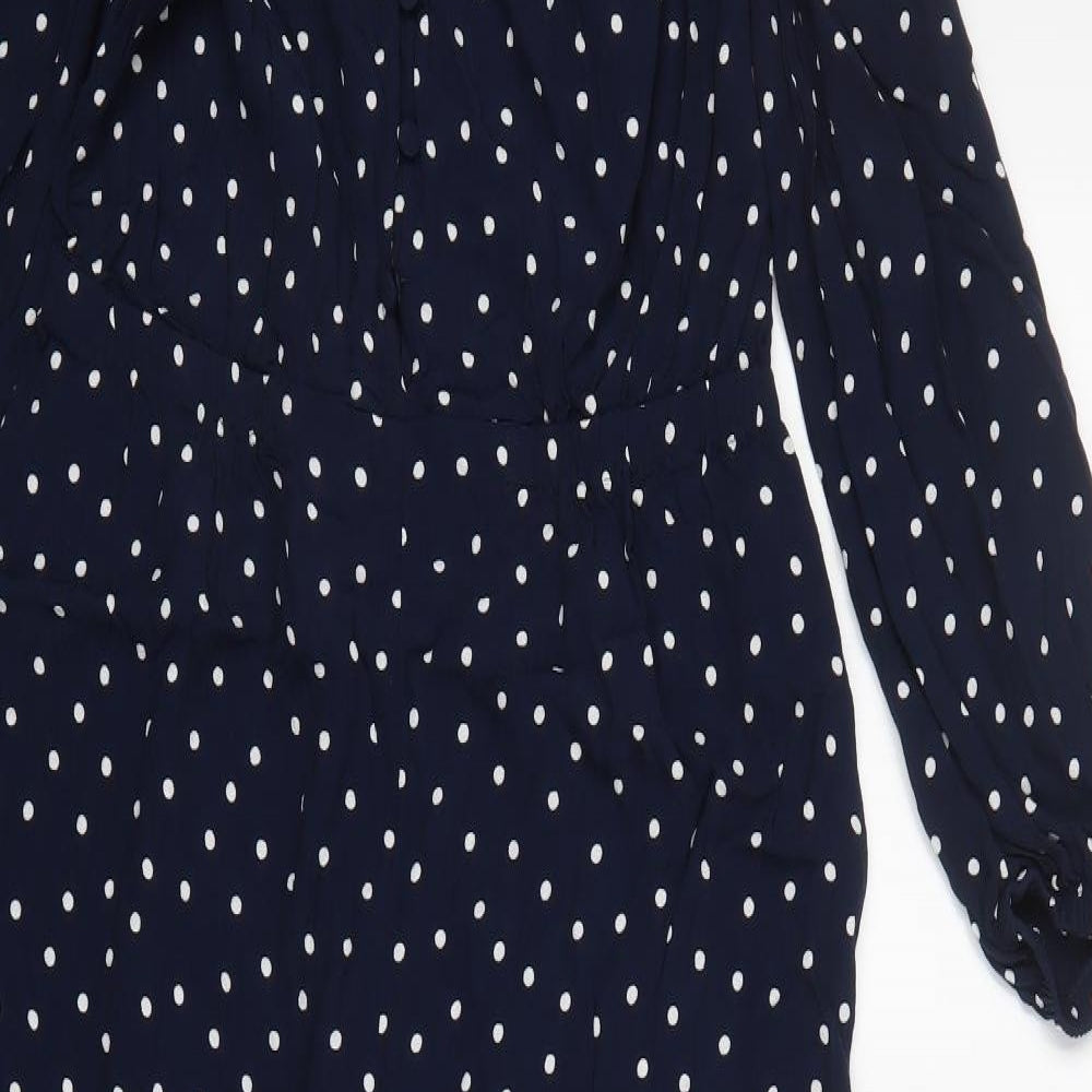 M&S Womens Multicoloured Polka Dot Viscose Jumpsuit One-Piece Size 14 L27 in
